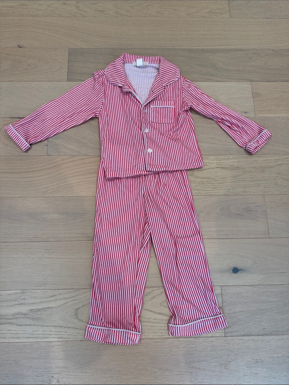The Beaufort Bonnet Company Red and White Striped Kids Pajama Set